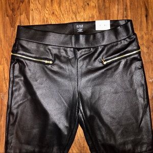 Faux leather pants